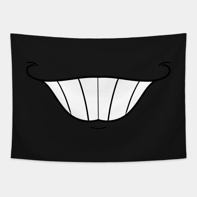 Big Cartoon Smile - Face Mask Tapestry by PorinArt