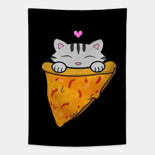 Happy Pizza Cat Tapestry