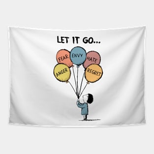 Let It Go Therapy Balloon Design Tapestry