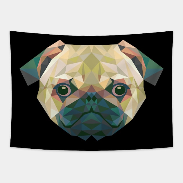 Pupy Dog Art Tapestry by Pixel Poetry