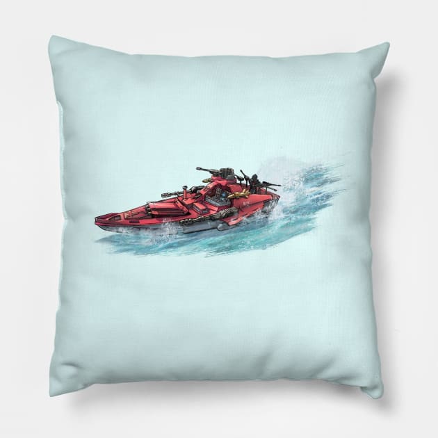 Cobra Morya Hydrofoil is on the Attack! With logo. Pillow by CastleBroskull