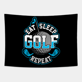 Eat sleep golf repeat Tapestry