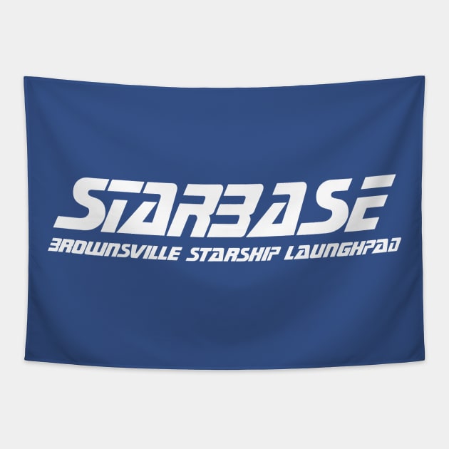 STARBASE - Brownsville Starship Launchpad Tapestry by Viva