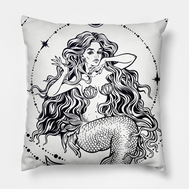 Magical Mermaid Pillow by Desert Wind Threads