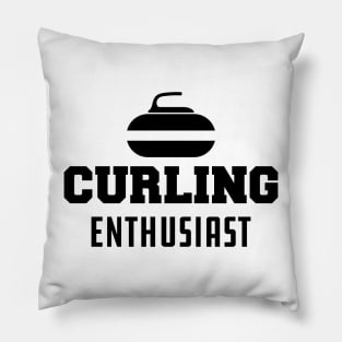 Curling Enthusiast Pillow