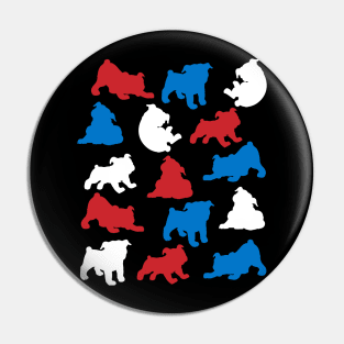 Patriotic Bulldog Dog America Flag 4Th Of July Pin