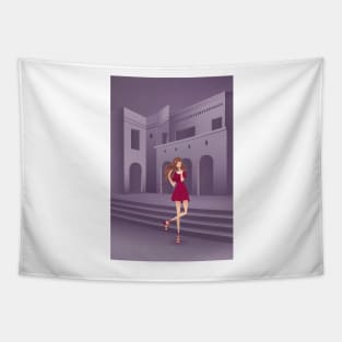 Colonial girl Tapestry