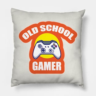 old School Gamer joystick Design for Gamers and Gaming Lovers Pillow