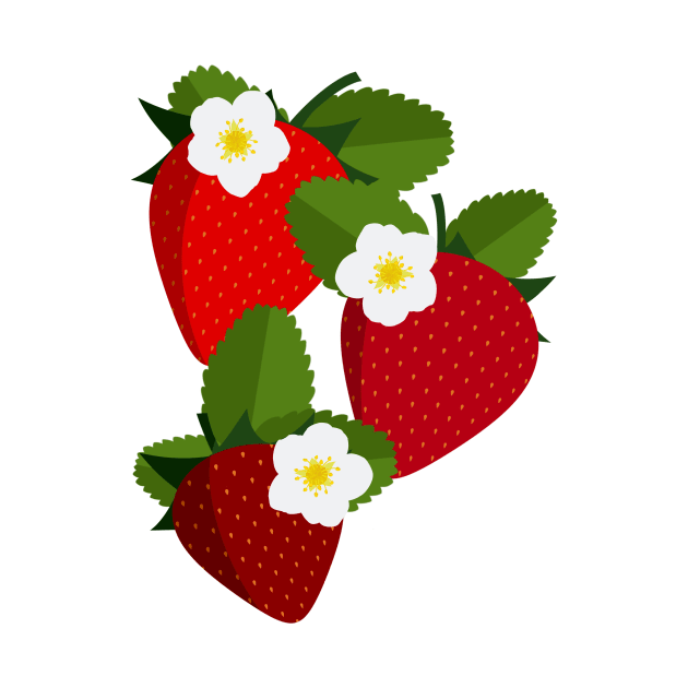 Strawberries and blossoms by Obstinate and Literate