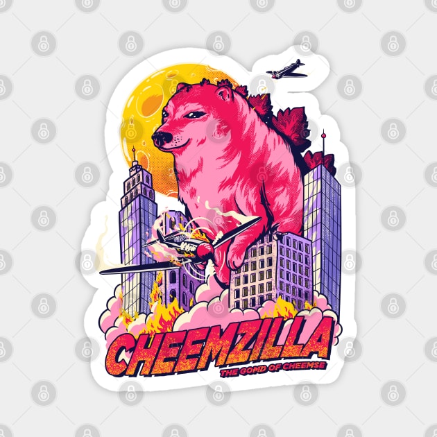 Cheemzilla - The Gomd of Cheemse Magnet by anycolordesigns