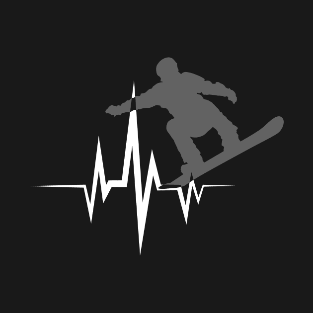 Cool Snowboarder Heartbeat Snowboarding Heart Beat by theperfectpresents