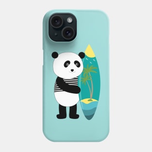 Surf with a panda Phone Case