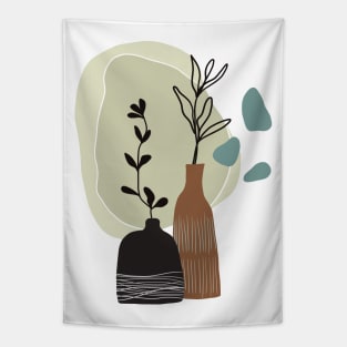 Abstract flower vases Tapestry