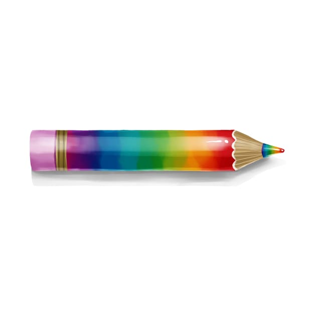 Rainbow Pencil by Rowena Aitken