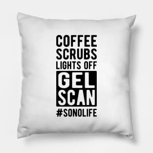 Sonographer - Coffee scrubs lights off gel Scan #Sonolife Pillow