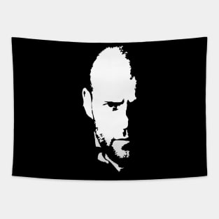 Jason Statham white portrait Tapestry