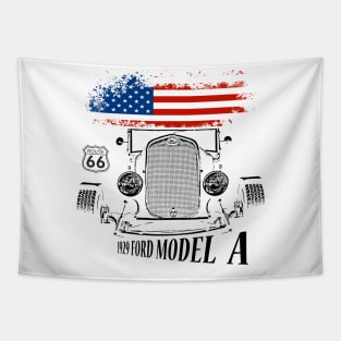 1929 Ford Model A, Hot Rod - white shirt Tapestry