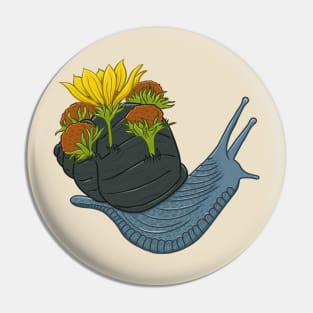 Sawtooth Sunflower Snail Pin