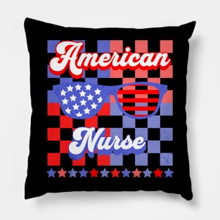 American Nurse 4th of July Shirt Pillow