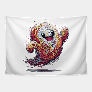 Colorful Chuckles Horror Ghost Tapestry