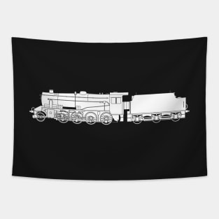 LMS Stanier 8F 2-8-0 line drawing Tapestry