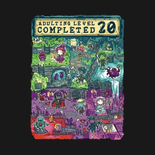 Adulting Level 20 Completed Birthday Gamer T-Shirt