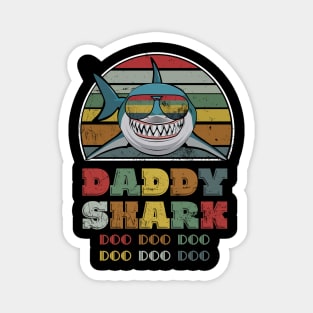 Daddy Shark Doo Doo Doo Vintage Shirt Funny Father's Day Magnet