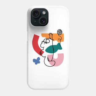 Simon's Cat Geo Grey Phone Case