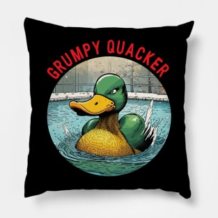 Grumpy Quaker Duck Pillow