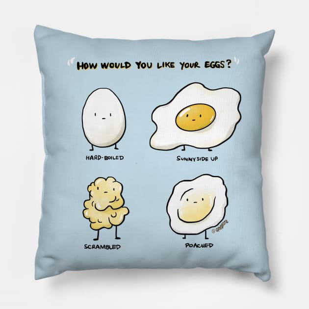 Types of Eggs Pillow by amaeore