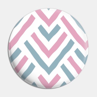 Teal blush chevrons Pin