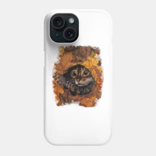 gatito entre las hojas Phone Case