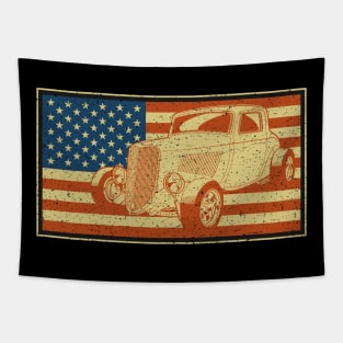 Vintage Hot Rod Tapestry