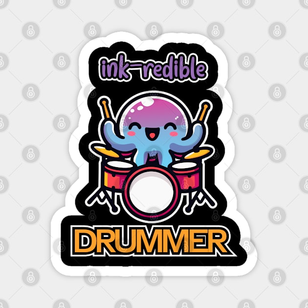Ink-redible drummer Magnet by TurnEffect