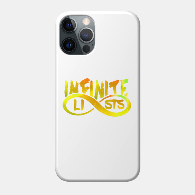 infinite lists merch - Infinite Lists - Phone Case