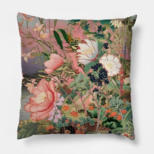 Modern Japanese Flower Kimono Pattern Pillow