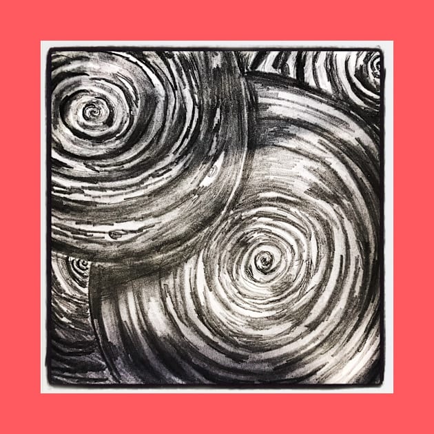 Graphite abstract scrolls by YollieBeeArt