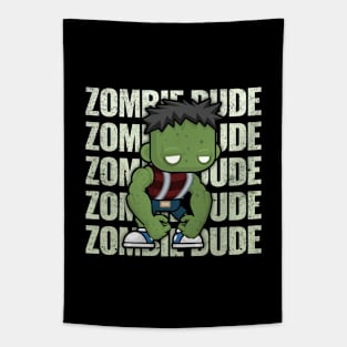 Zombie Dude Creepy Scary Kawaii Zombie Cute Halloween Outfit Tapestry