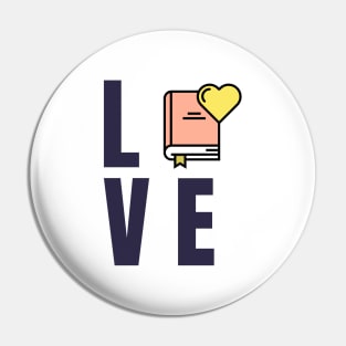 Book Love Pin