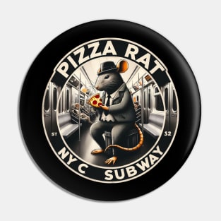 Pizza Rat New York Subway NYC Subway Train Pin