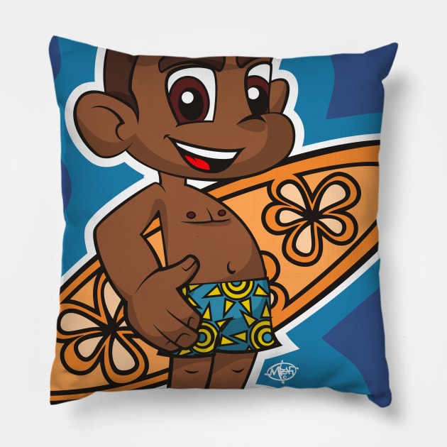 Beach Boy Pillow by MBK