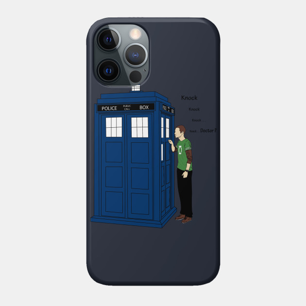 he will knock 4 time - Tardis - Phone Case