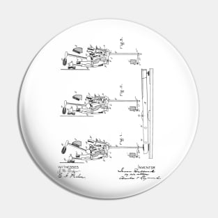 Piano Action Vintage Patent Hand Drawing Pin