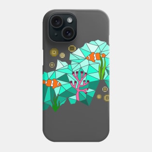 Geometric clown fish Phone Case