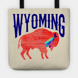 Wyoming Buffalo Eagle Feathers Tote