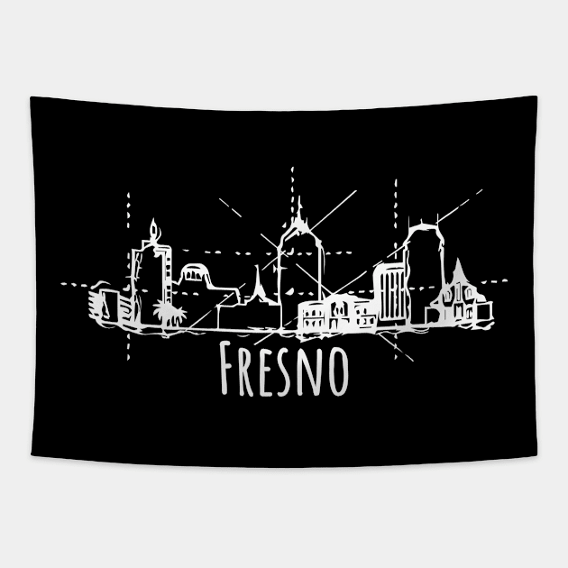 Fresno Funny Cute City Tapestry by DimDom