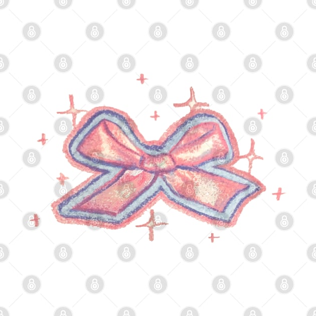 Pink Bow Ribbon by Katfish Draws