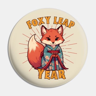 Foxy leap year Pin