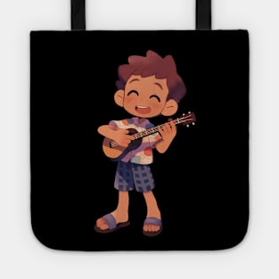 Boy and His Ukulele T Shirt Tote