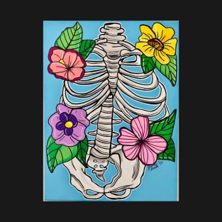 Ribcage with Flowers T-Shirt